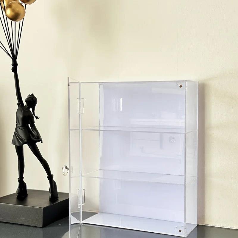 Crystal Vanity Organizer – Vitrine Acrílica com Porta e Puxador