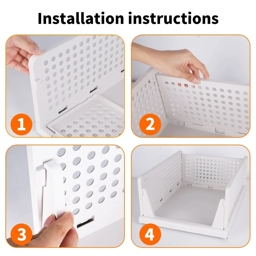 DrawerEase Organizer Set – Kit de 4 Organizadores Empilháveis com Gaveta