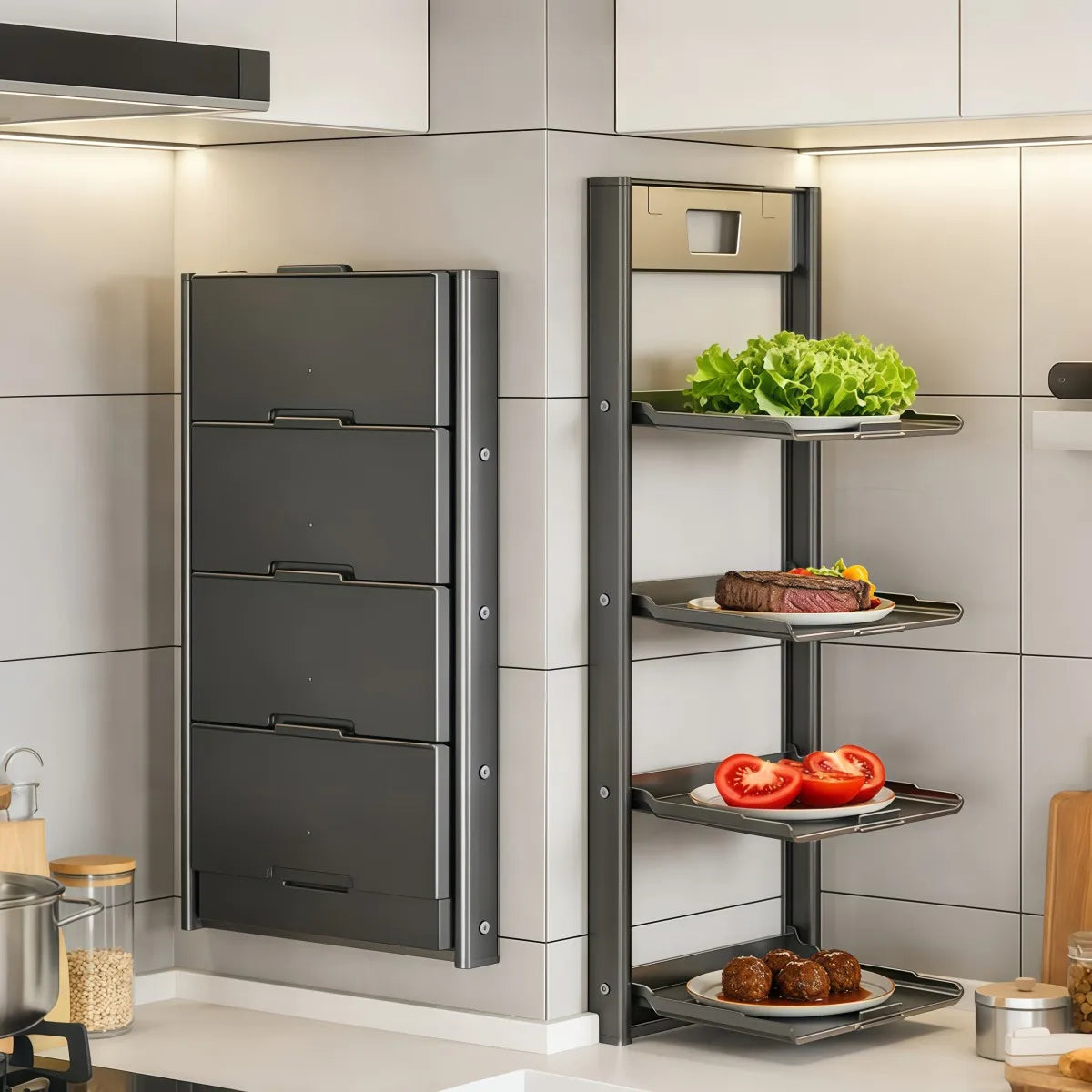 Nordic Spice Organizer – Suporte Dobrável com Ventôsa | Vallure Living