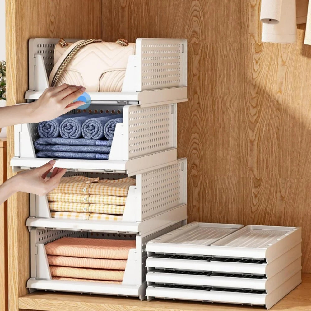 DrawerEase Organizer Set – Kit de 4 Organizadores Empilháveis com Gaveta