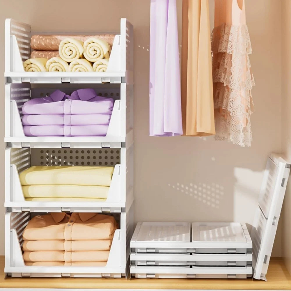 DrawerEase Organizer Set – Kit de 4 Organizadores Empilháveis com Gaveta