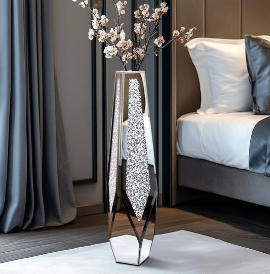 Luxe Mirror Vase – Vaso de Chão com Acabamento Espelhado