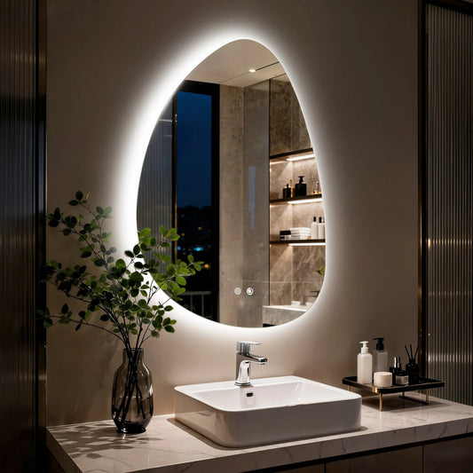 Nordic Aura LED Mirror – Espelho LED com Anti-Embaçamento e 3 Tons de Luz