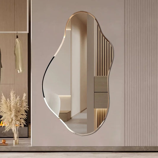 Nordic Aura Mirror – Irregular LED Mirror with 3 Light Tones