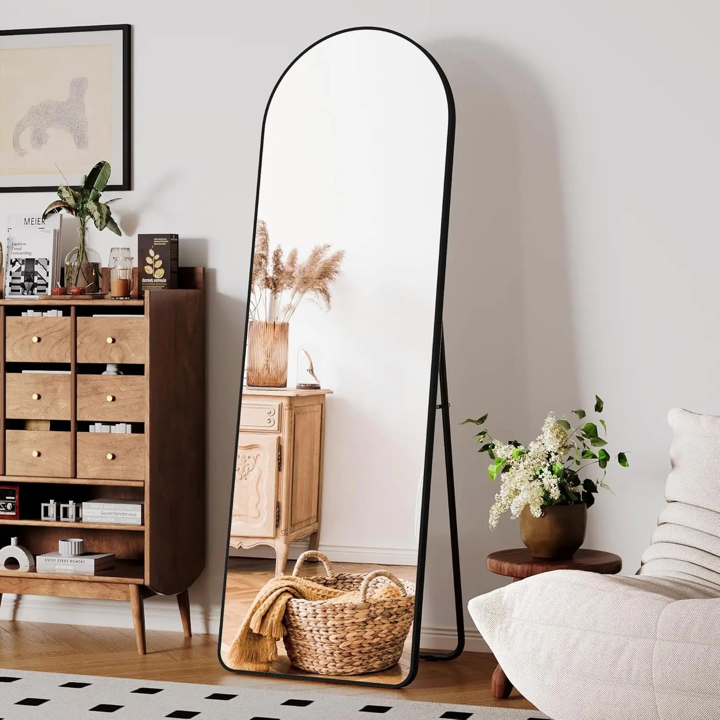 Nordic Full Body Mirror – Espelho de Corpo Inteiro com Moldura em Alumínio