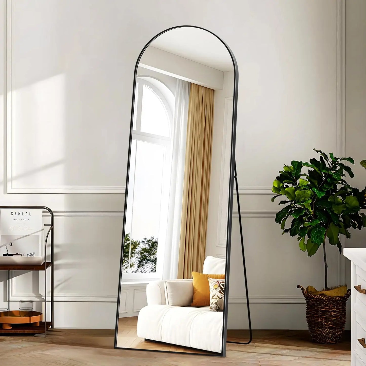 Nordic Full Body Mirror – Espelho de Corpo Inteiro com Moldura em Alumínio