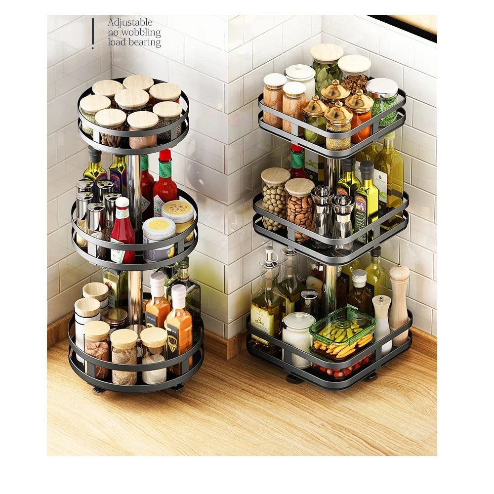 Nordic Spin Organizer – Organizador Girátorio 360° para Especiarias