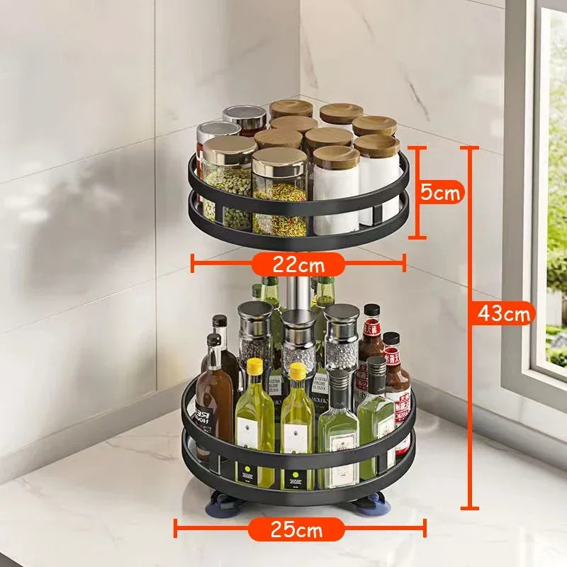 Nordic Spin Organizer – Organizador Girátorio 360° para Especiarias